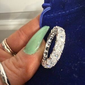 BS 925 Sterling Silver 3.1mm CZ Full Eternity Band